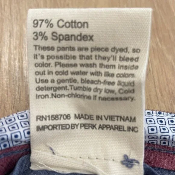 Perk Flat Front Slim Fit Stretch Feel Good Chinos Men’s 31x 32 Twill Casual NEW - Picture 13 of 13